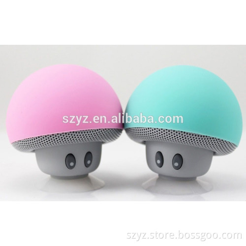 2016 High Quality Mushroom Mini Wireless Bluetooth Speaker Waterproof Silicone Sucker Hands Free Speakers